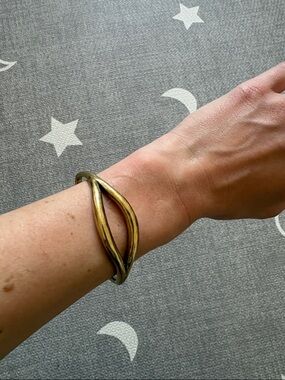 Lucky Brand Gold Twisted Open Cuff Bracelet